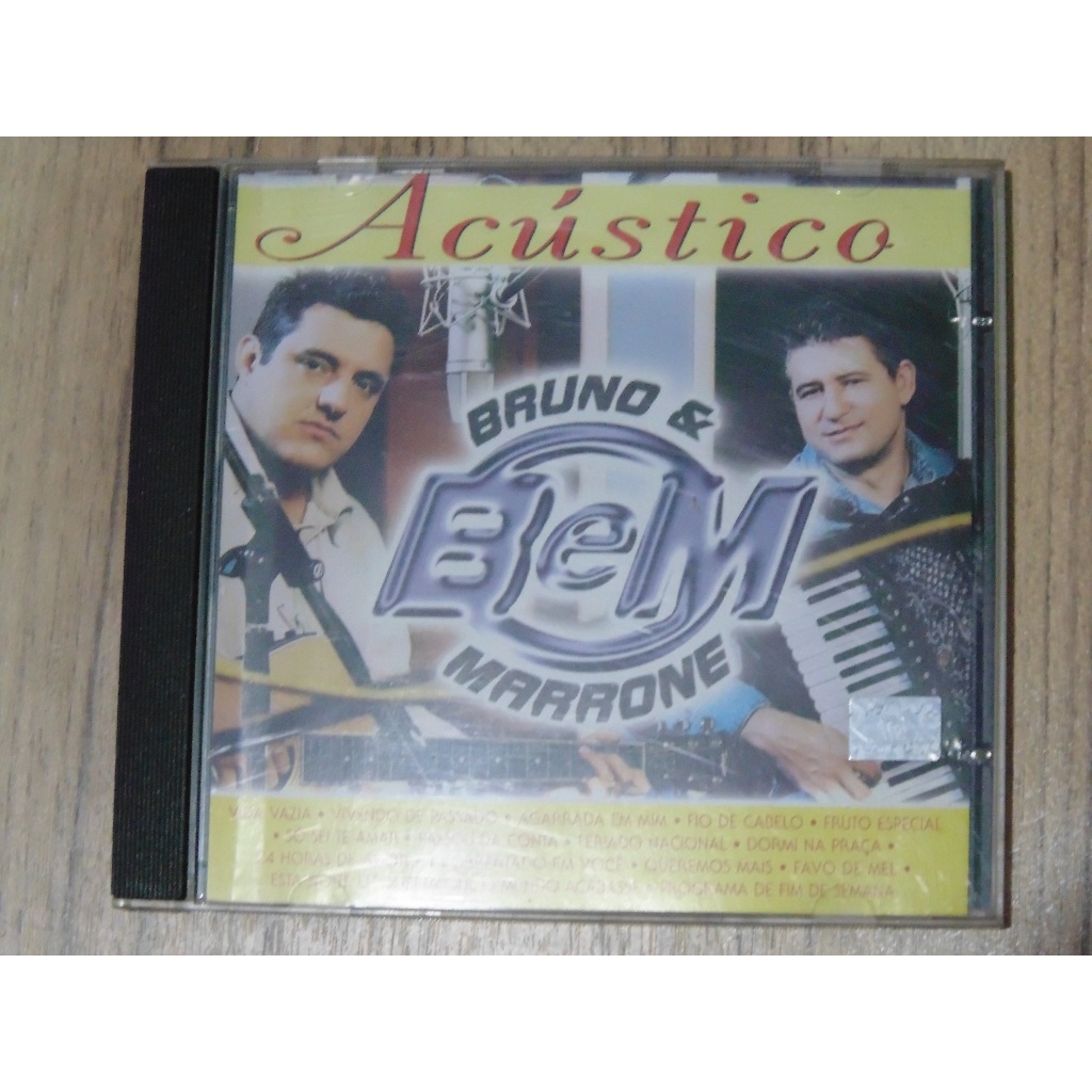 CD Bruno & Marrone Acústico Vida Vazia Ano 2000