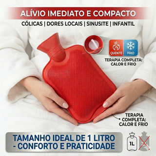 Bolsa Térmica Compressa de Água Quente e Fria Emborrachada Multiuso Alivia Dores Cólica Sinusite em Oferta na Shopee