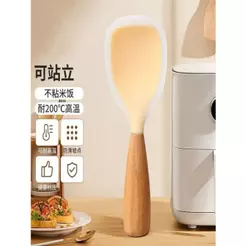 Colher de arroz de Silicone de qualidade alimentar, resistente a altas temperaturas, Vertical, antiaderente, arroz, arro