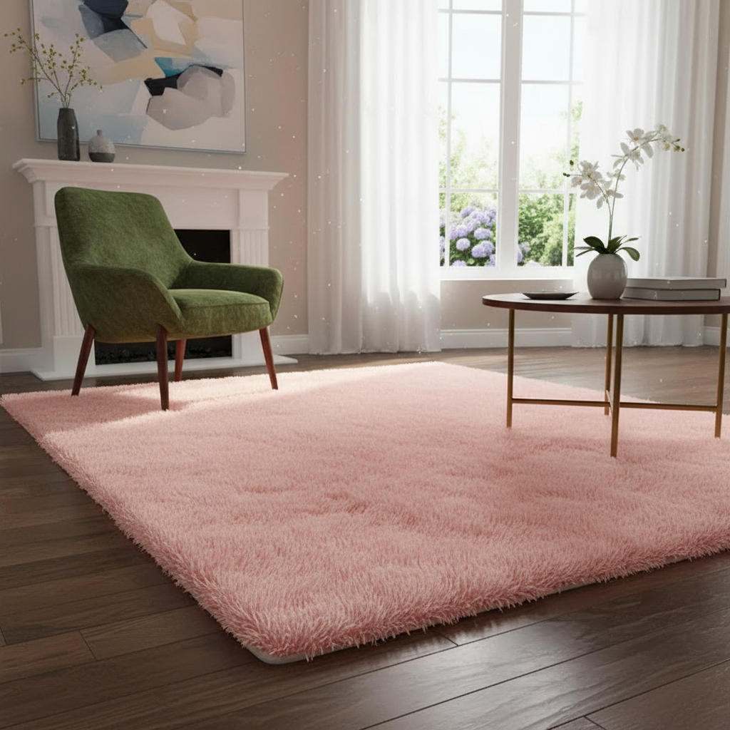 Tapete Peludo Grande 1x1,50 Para Sala Natalino