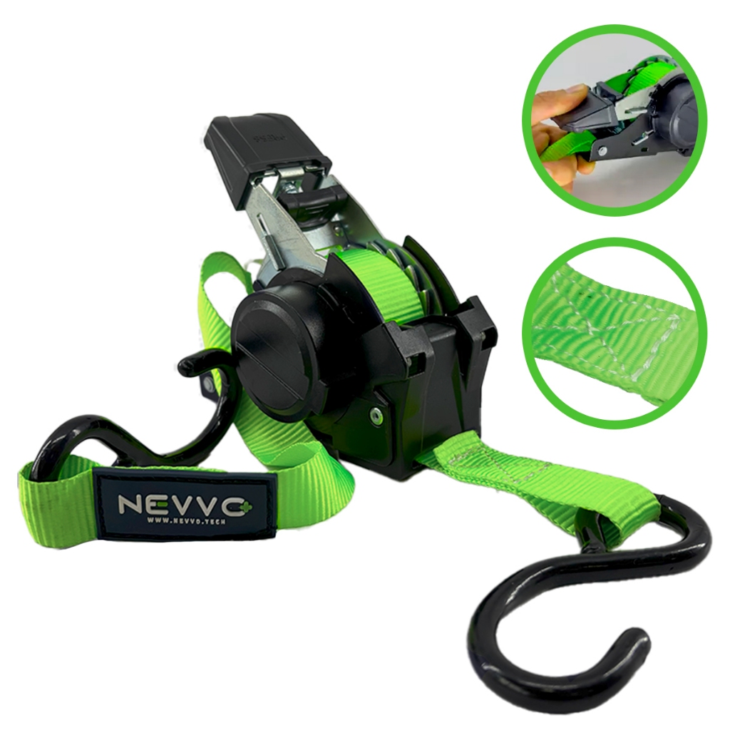 Cinta Para Carga Catraca Automática Retrátil 3.6 Metros 680kg NEVVO em Oferta na Shopee