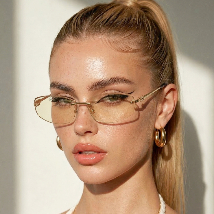 Oculos de Sol Oval Premium Original Blogueira Tendencia moda Praia Verão Em Alta uv400 Feminino