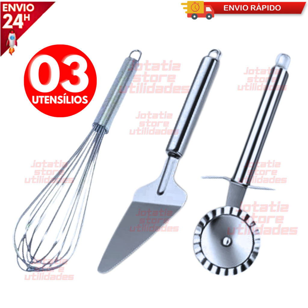 Batedor De Ovos Fuê/ Carretilha Cortador De Massa/ Espátula Reta Para Sobremesa Bolo Torta Pudim Pão Massa Pizza Esfira