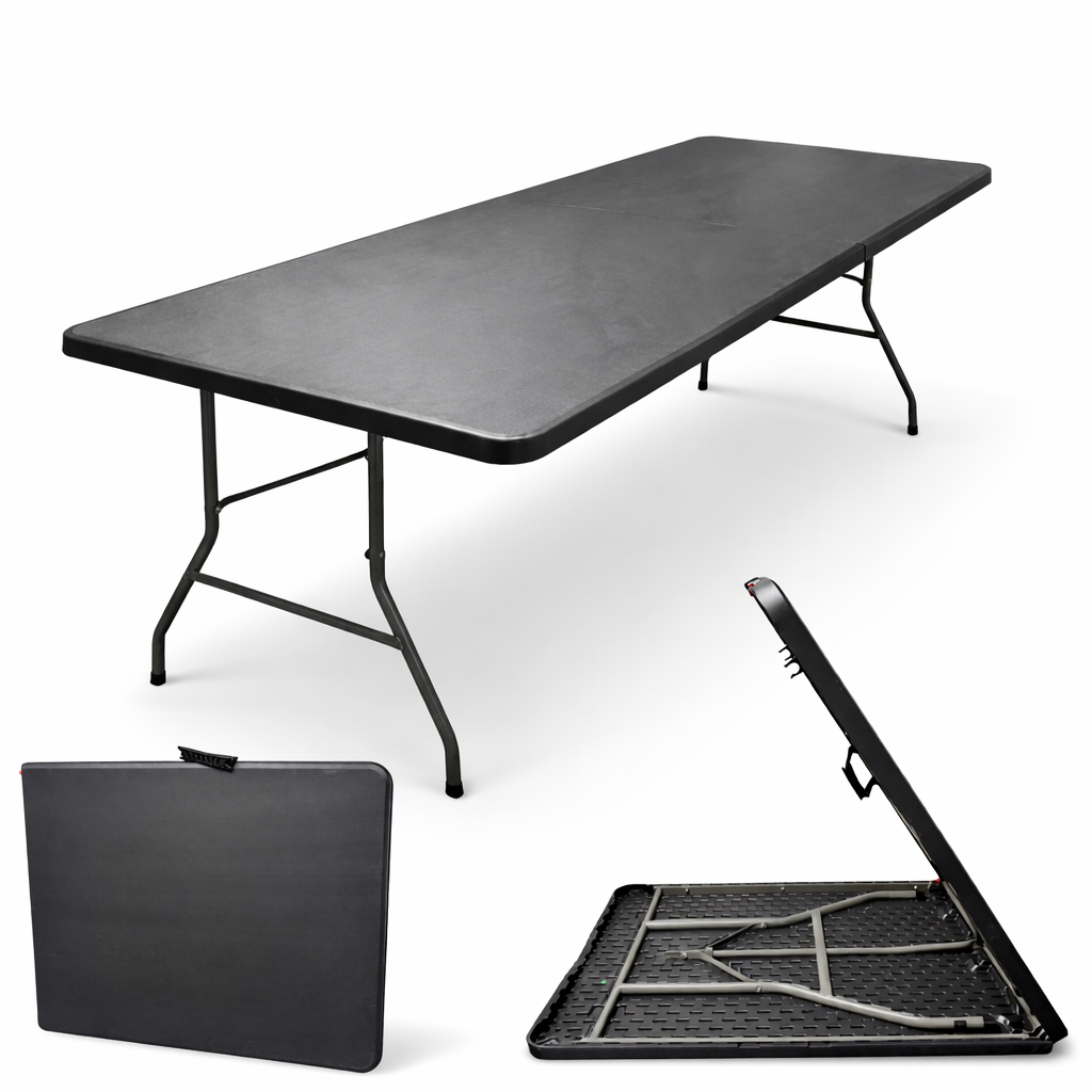 Mesa Dobrável Retangular 1,80m Camping Vira Portatil Maleta