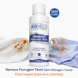 Removedor de Ferrugem Roupas Brancas e Coloridas Sem Cloro com Vitamina C 250ml - AlvejaPro em Oferta na Shopee