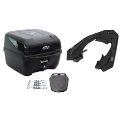 KIT BAÚ 33L MonoLOCK TRAFFIC III GIVI + BAGAGEIRO SCAM Fiber Force Cb 250 Twister 2016 A 2021