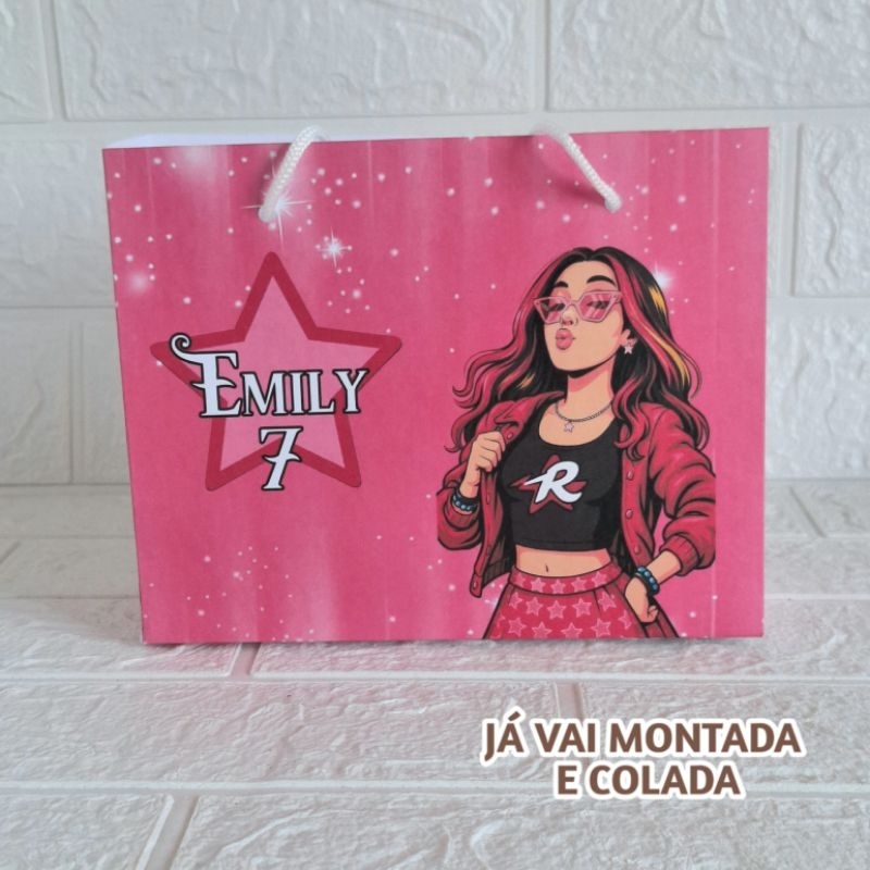 Sacolinha Personalizada Emilly Vick ( já vai montada) Lembrancinha |Aniversário |Festa Infantil