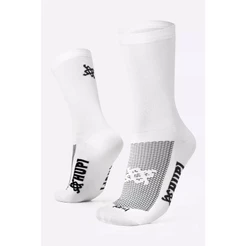 Meia HUPI Lisa 1 Par, Cor: Branco, Tamanho: Plus 42-46, Ideal para esportes, corrida, bike