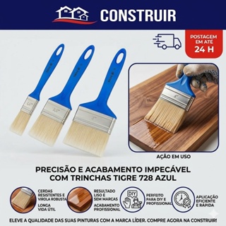 Pincel de Pintura Profissional Trincha Tigre para Verniz Vários Tamanhos em Oferta na Shopee