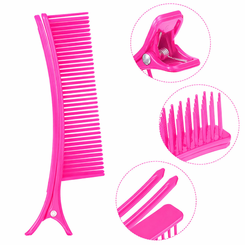 02 UN Clips Separador de Mechas Profissional Presilha Prendedor de Cabelo Multiuso