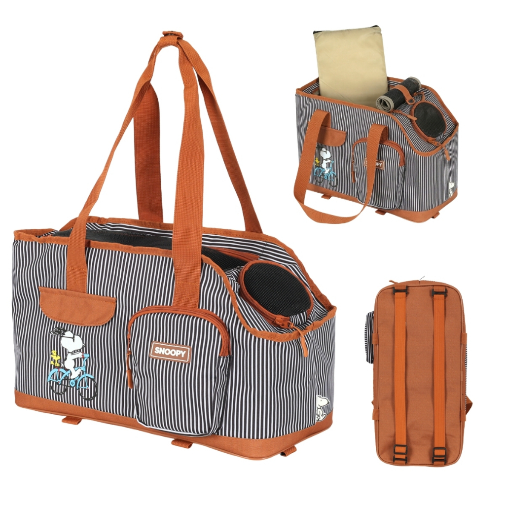 Bolsa Transporte Pet Snoopy Gato Cão Viagem Avião Bordo Cabine 4,5kg Resistente Confortável Pequena