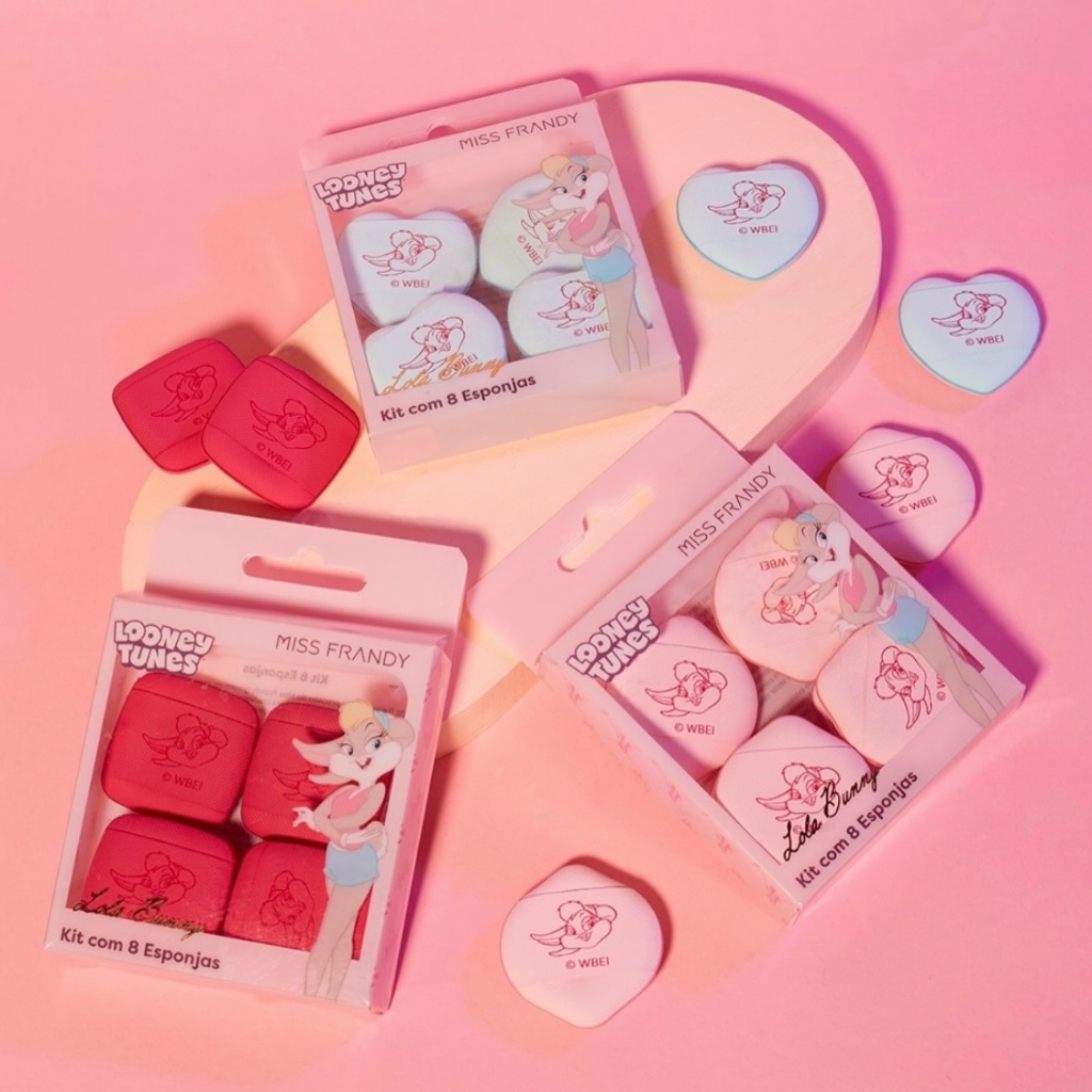 Kit com 8 Mini Esponjas Lola Bunny - Miss Frandy
