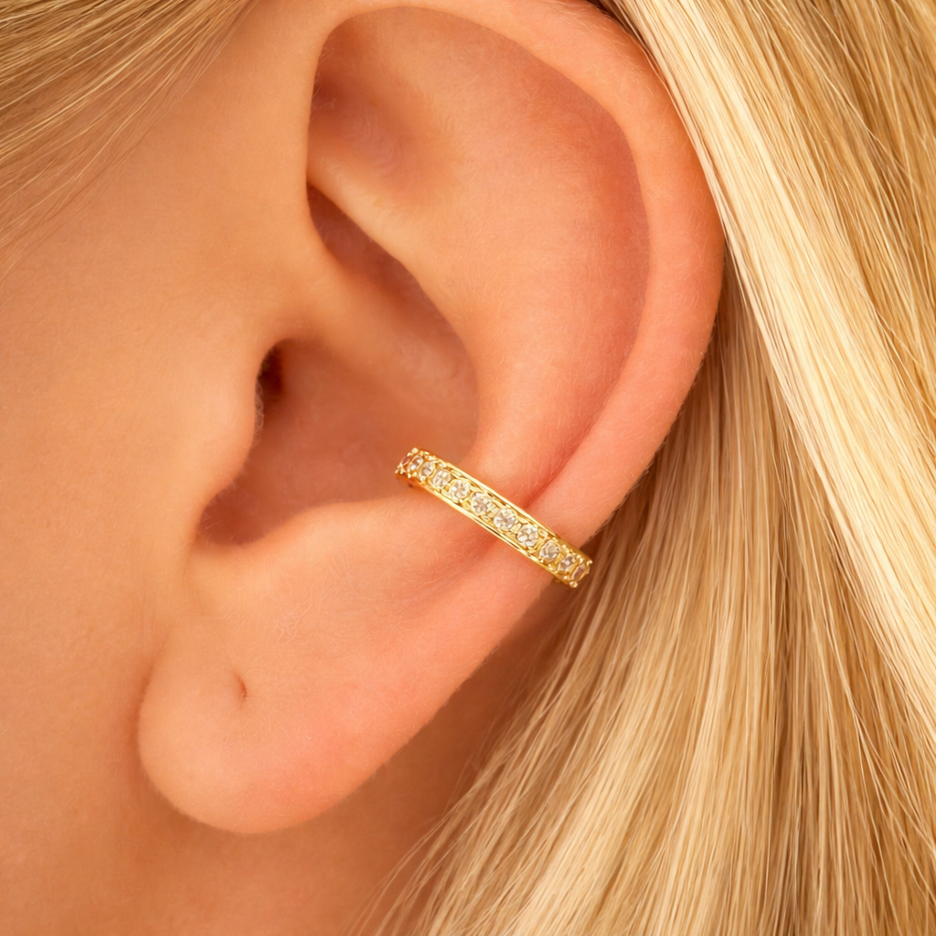 🌟Piercing Conch Clássico | Aço Cirúrgico Folheado Antialérgico | Conforto e Durabilidade (Onp1506) 👂 em Oferta na Shopee