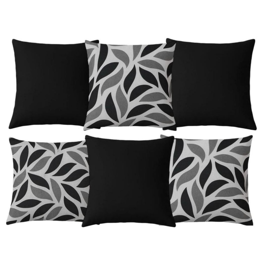 Kit Capas de Almofada decoração sala 45x45 2 4 6 Peças Zíper Invisível Sala Sofá Quarto