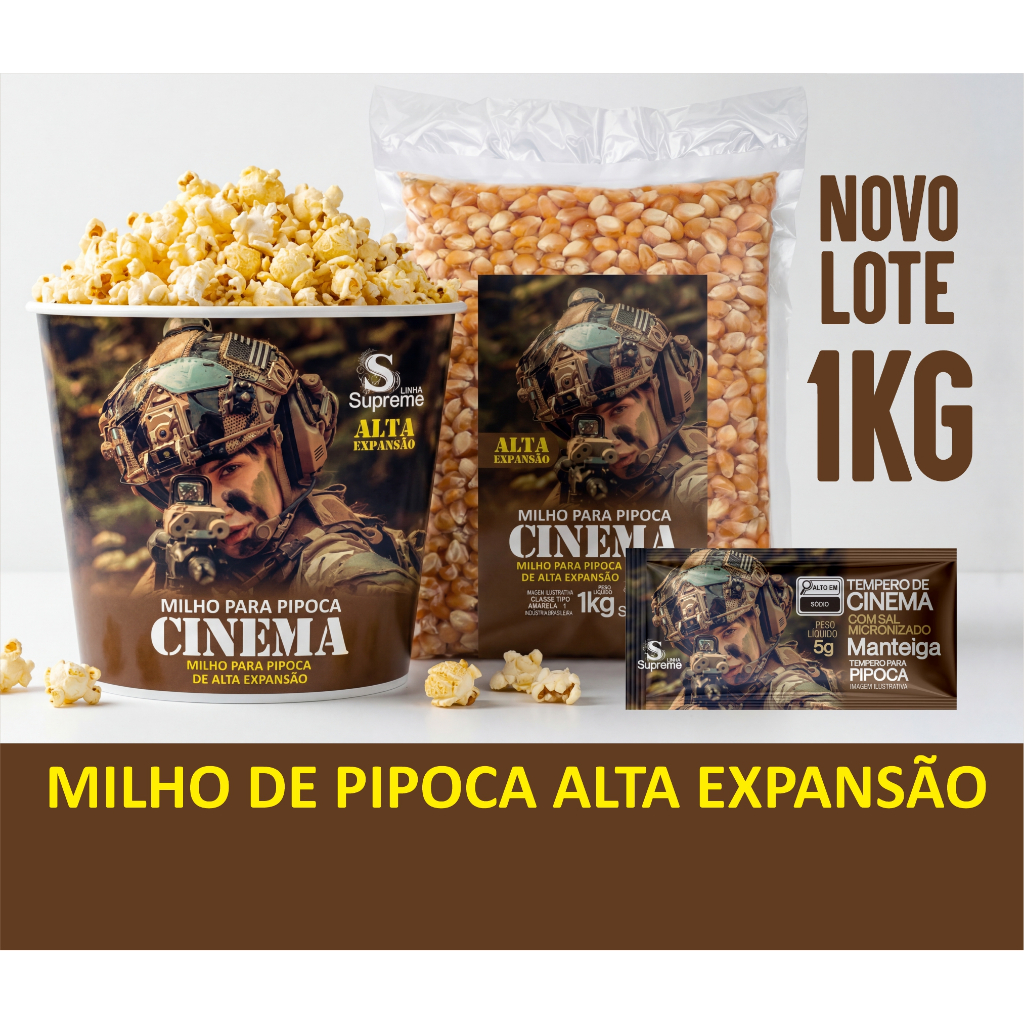 MILHO DE PIPOCA DE CINEMA 1 KILO SUPREME