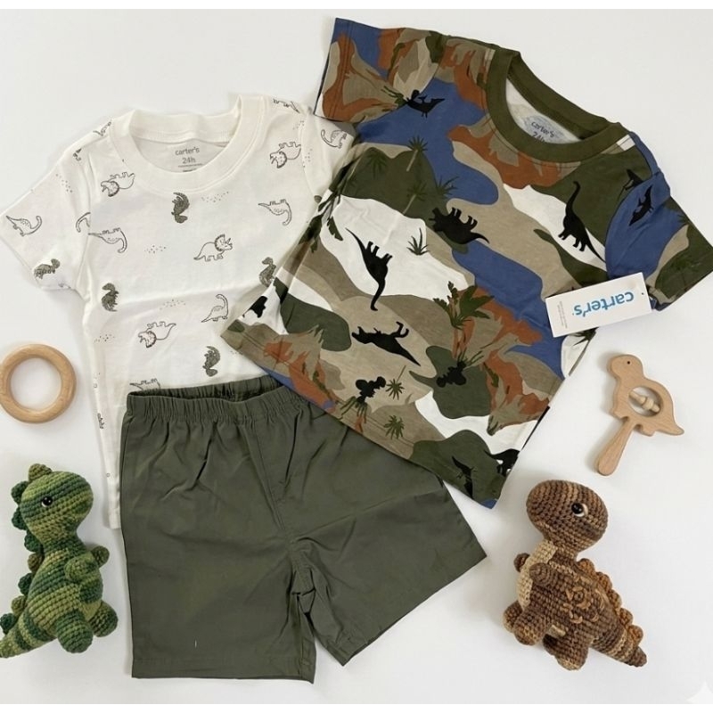 Trio conjunto bebê 3 e 2 peças importado Original body, blusa e short menino