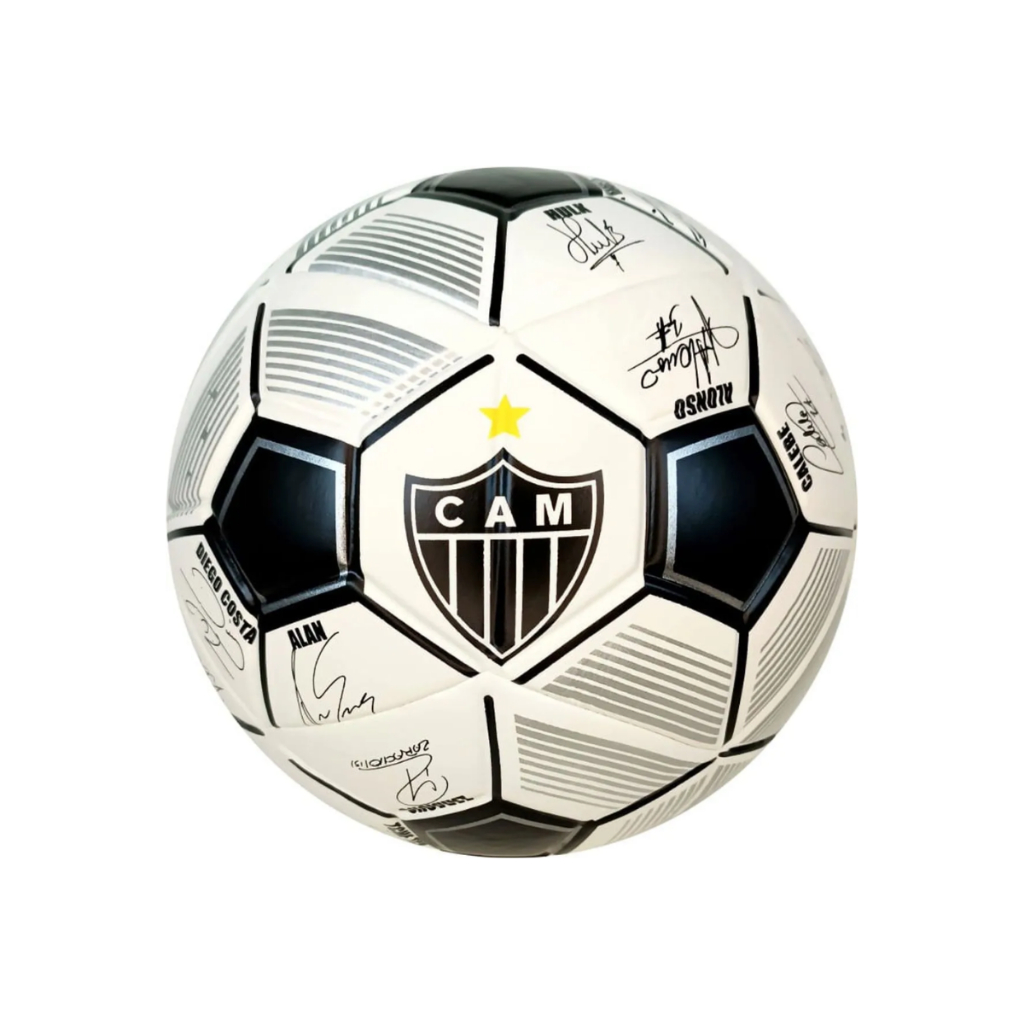 Mini Bola De Futebol De Campo Atlético Mineiro Assinaturas - Oficial