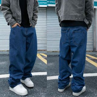 Calça jeans Masculina baggy balao Boca Larga pants cân Sk8 Estilosa Moda Masculina Estilo Mandrake em Oferta na Shopee