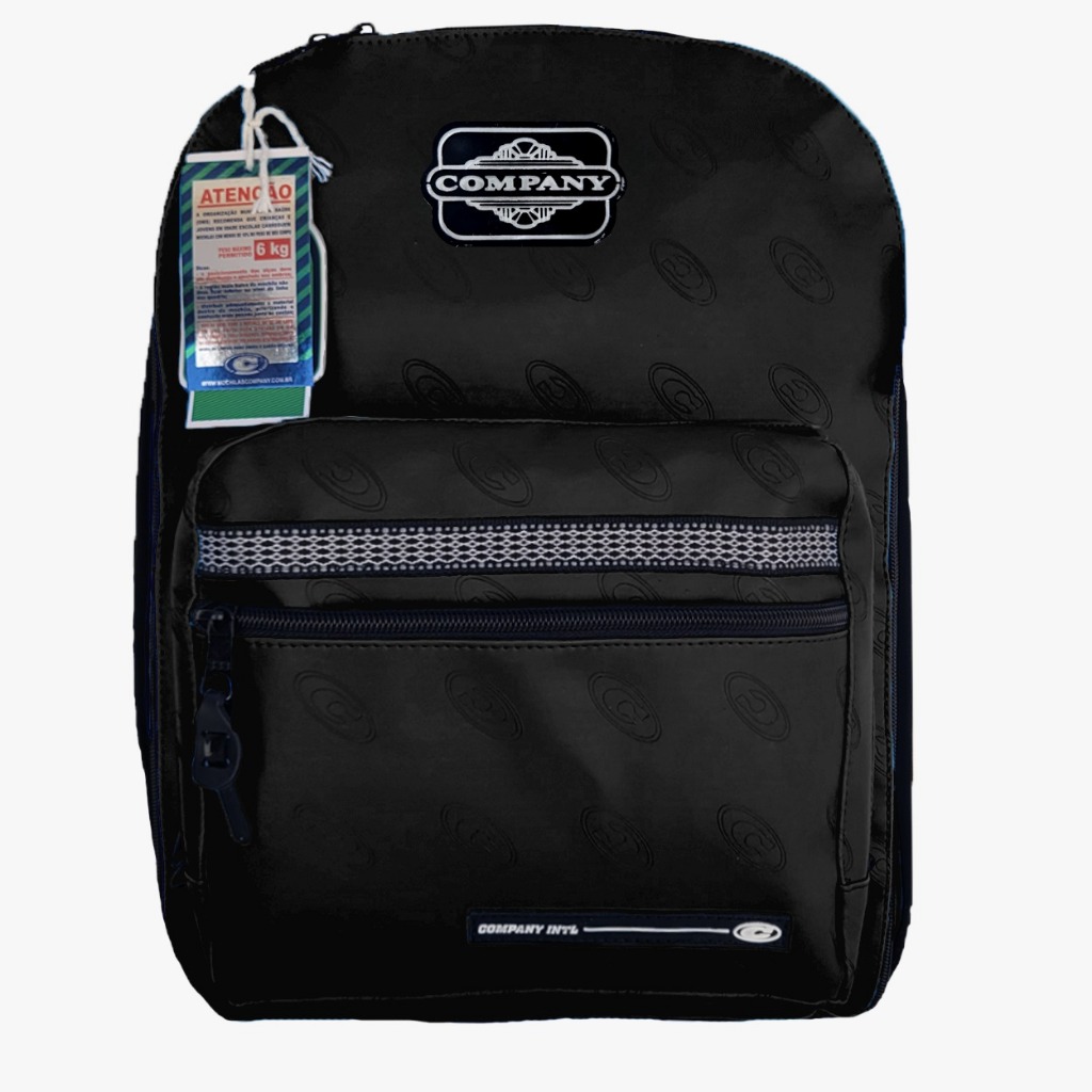 Mochila Company Original Preta Bolsa Original Top Material Espaçosa Ajustável