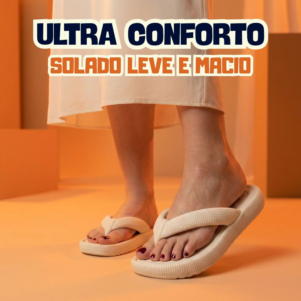 Chinelo Nuvem Feminino Confortável Plataforma Leve Macio Antiderrapante Verão