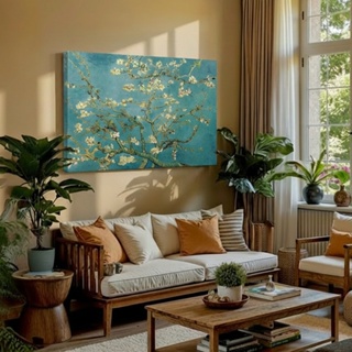 Quadro Decorativo Amendoeira em Flor de Van Gogh - Arte Clássica, Pronto para Pendurar em Oferta na Shopee