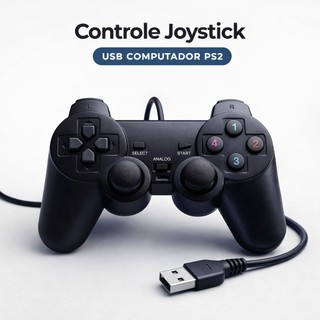 Controle Joystick USB para PC Computador PS2 Gamepad Controle Gamer Para Jogos