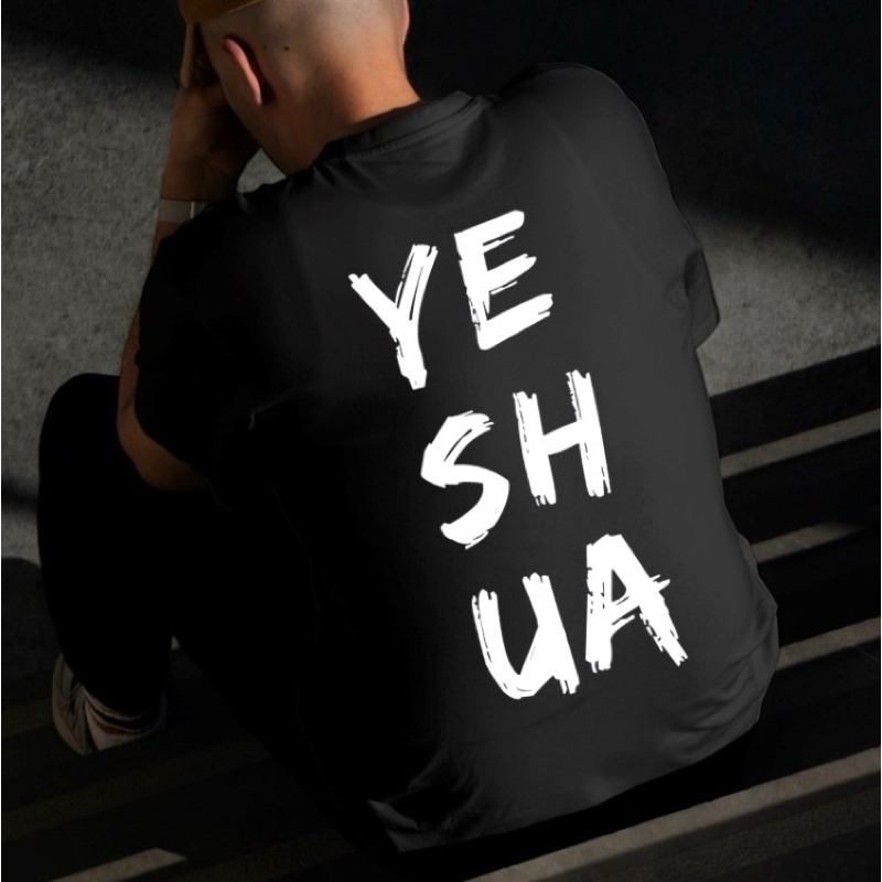camiseta estampada tecido 100 algodão estampa religiosa nas na costa e na frente cores vibrantes que não desbotam