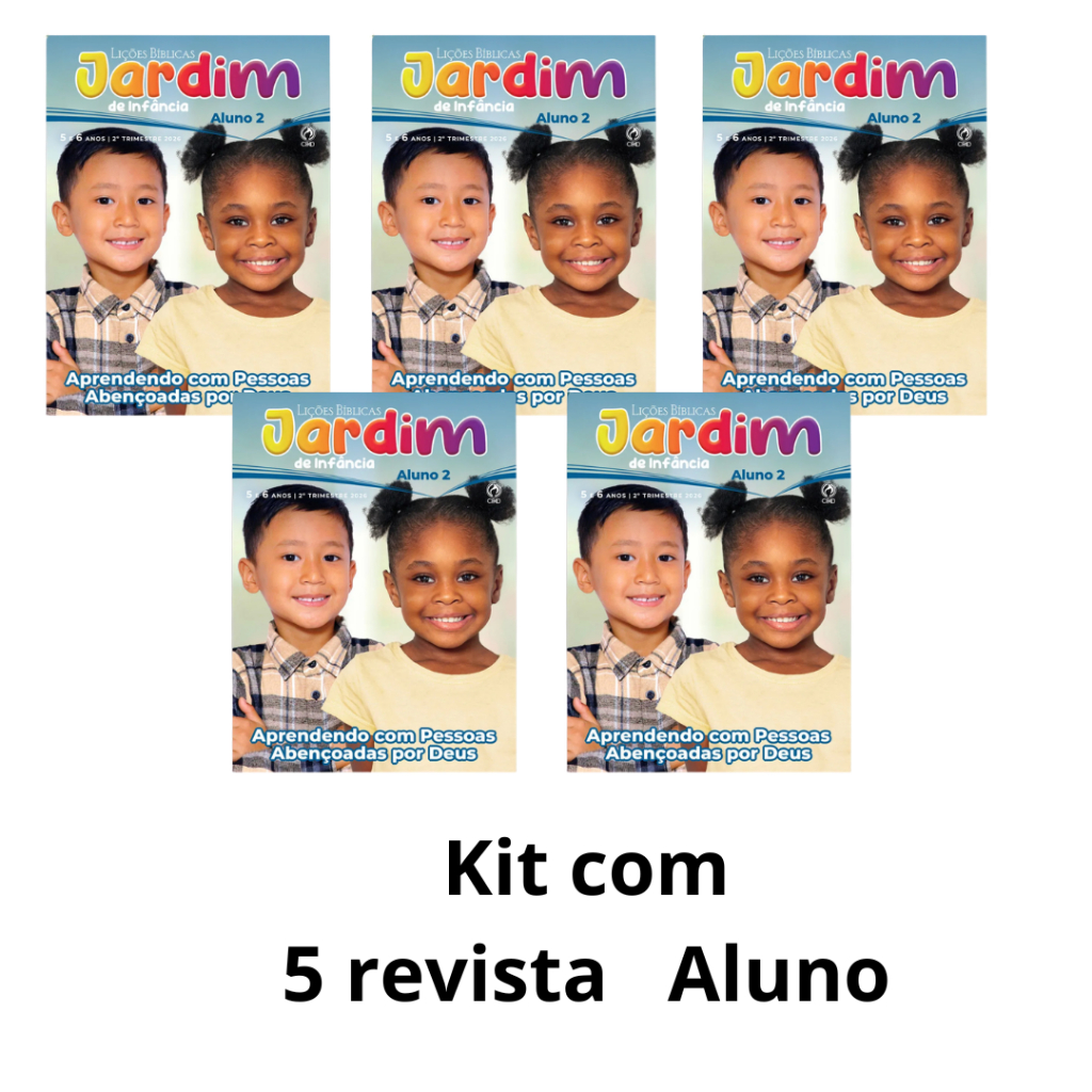 KIT COM 05 Revista Lições Bíblica Jardim de Infância Aluno 2º Trimestre 2026 em Oferta na Shopee