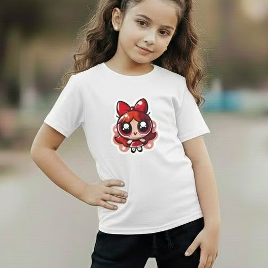 Camiseta Infantil Estampada Menina 100% Algodão Florzinha Super Poderosas