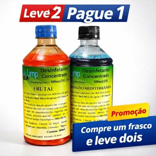 LEVE 2 PELO PREÇO DE 1 | DESINFETANTE FAZ 25 LTS CADA | LAV. MEDITERRÂNEO + FRUTAL em Oferta na Shopee