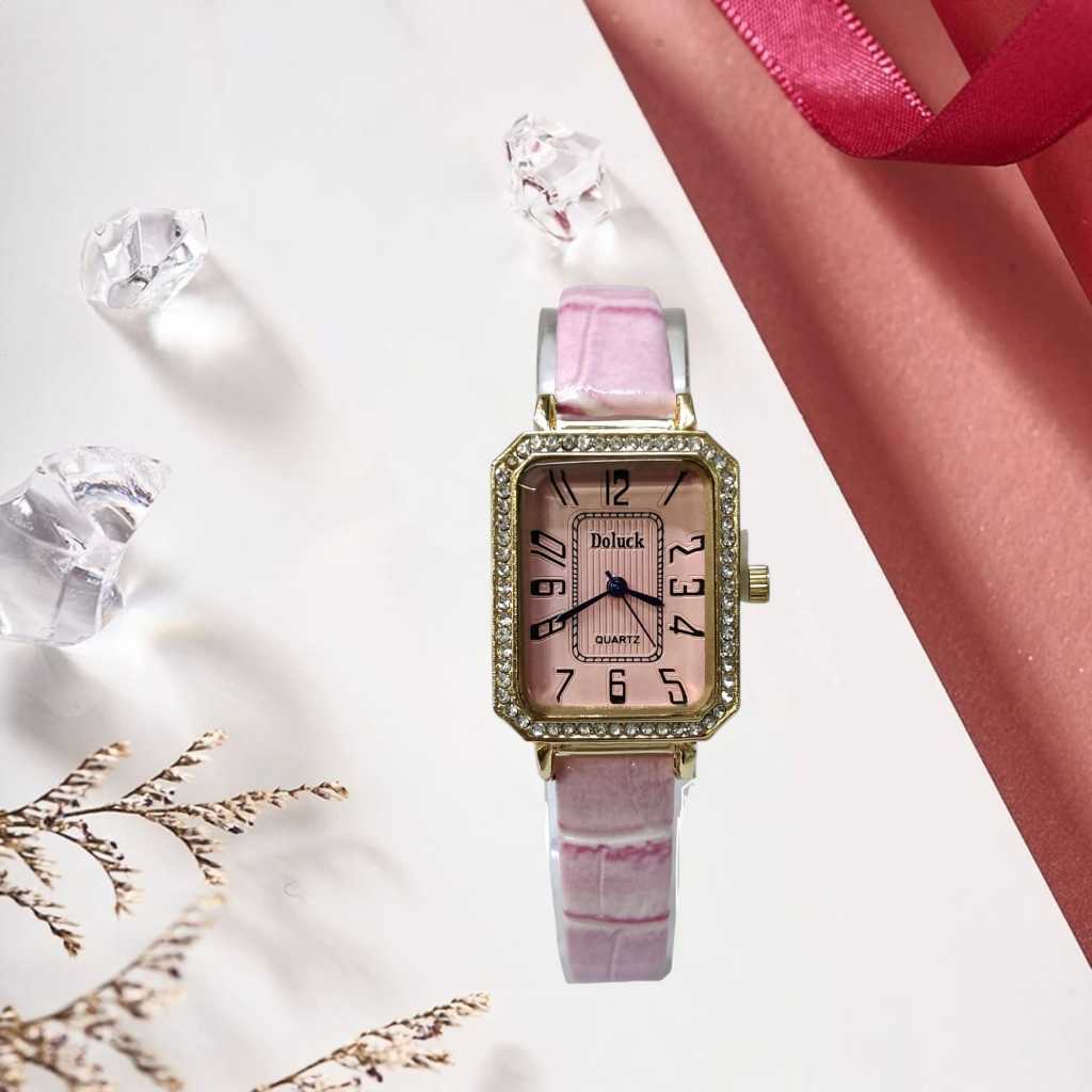 Relógio couro quadrado feminino ,delicado minimalista,com mini pequeno mostrador,moda clássico lançamento  QUARTZ