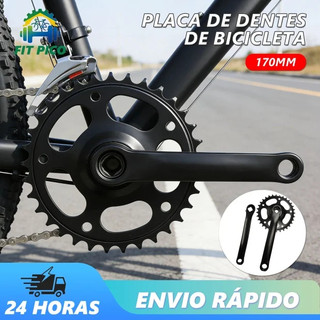 Pedivela 170mm Bike De Aço C/Coroa Única 32 Dentes Ponta Quadrada Preta Serve De Várias Marcas