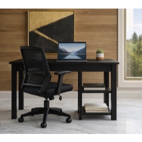 QUEIMA DE ESTOQUE Kit Mesa Office + Cadeira Mesh Ergonômica para Escritório