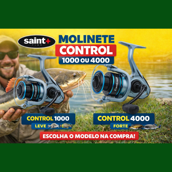 Molinete Saint Plus Control 1000 4000 Pesca Carretilha Pesqueiro Leve Resistente