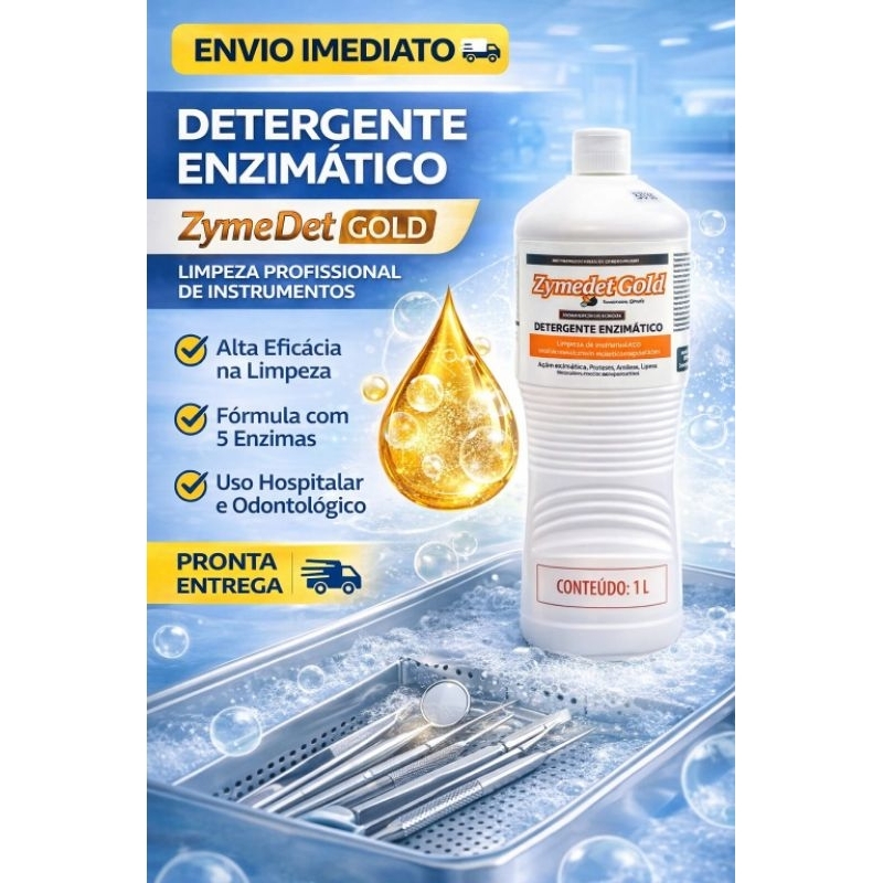 DETERGENTE ENZIMATICO 5 ENZIMAS 1000 ML ZYMEDET LIMPEZA DE INSTRUMENTOS  CIRÚRGICOS