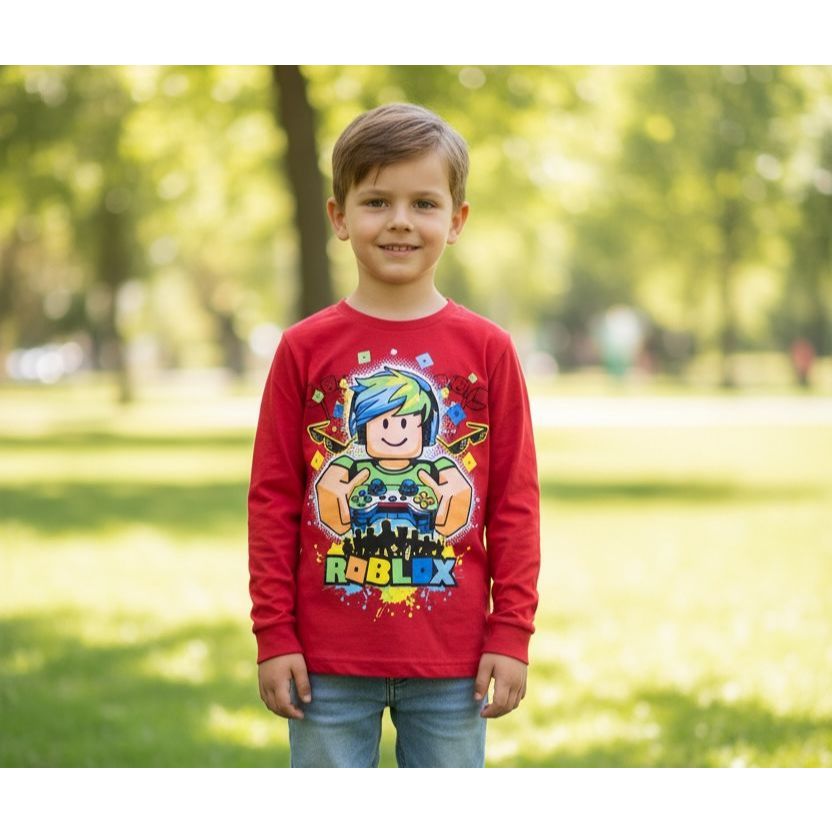 camiseta infantil manga longa do roblox