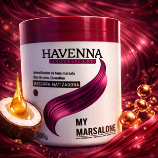 Havenna Professional Mascara Matizadora Marsala 500g em Oferta na Shopee