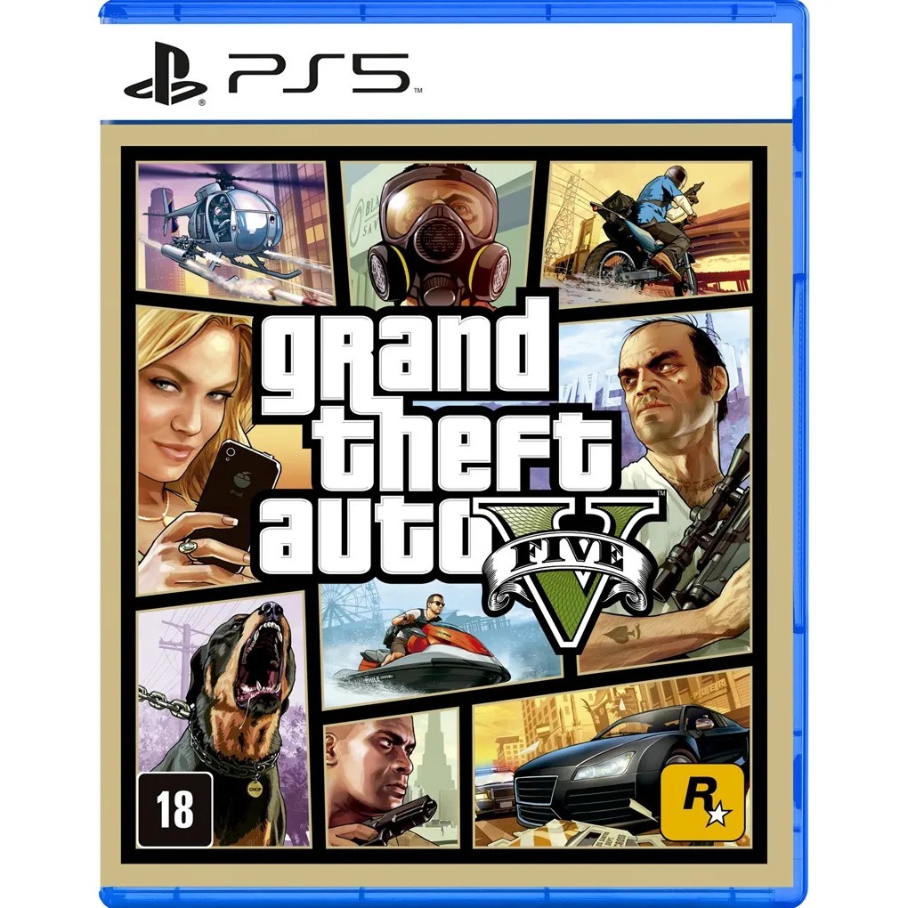 Grand Theft Auto V GTA 5 - PS5 LACRADO - Mídia Física Envio Imediato