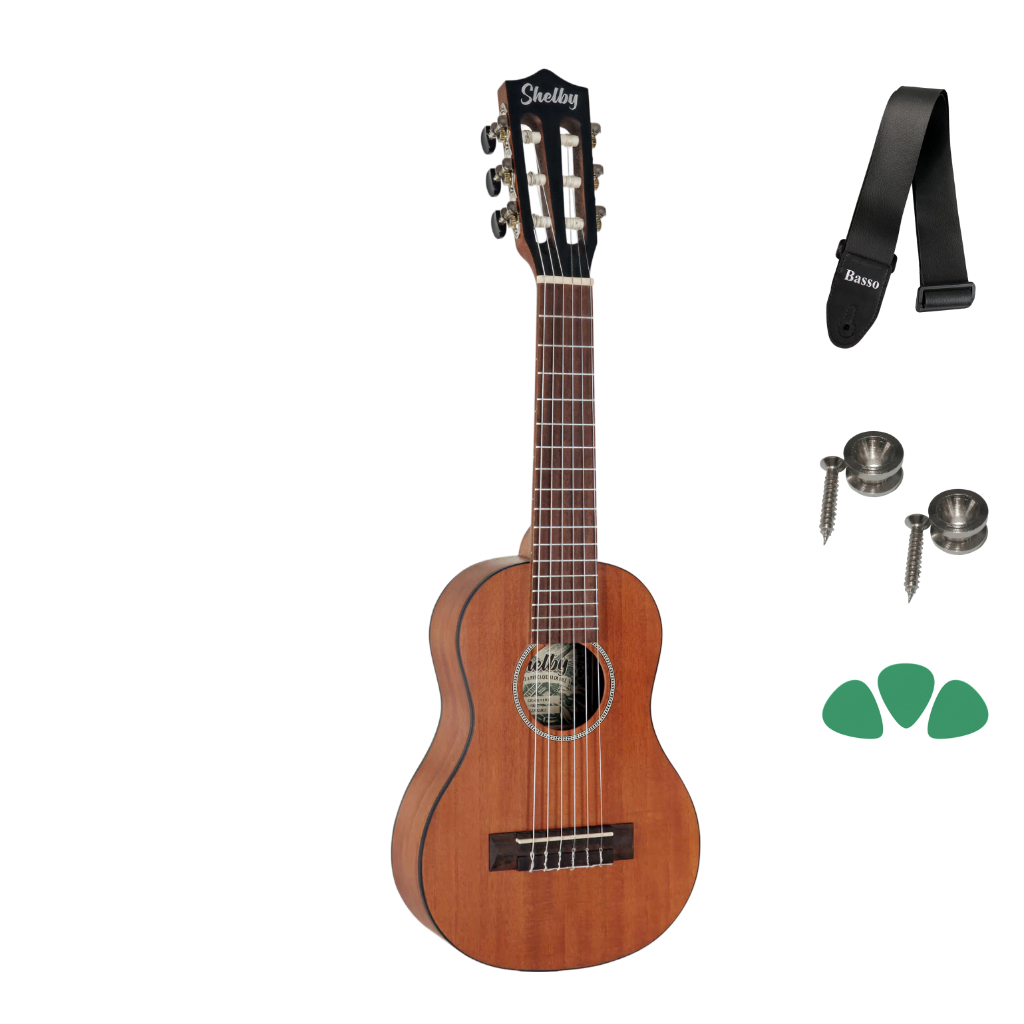 Guitalele Ukulele Hofma Baritono Nylon Acústico Stnt Gk6m