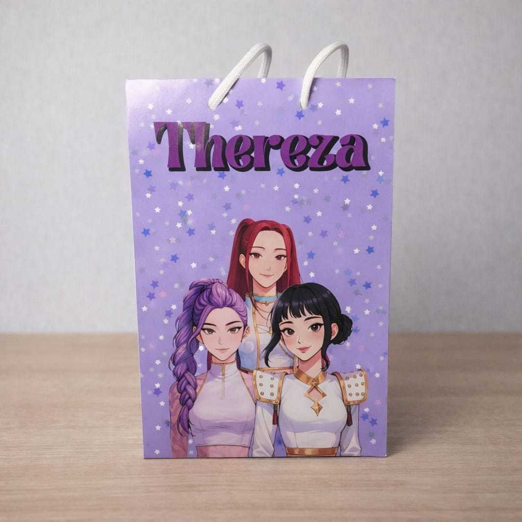 SACOLINHA GUERREIRAS DO K-POP |  Lembrancinha | Festa Infantil | Sacolinha | Papelaria Personalizada