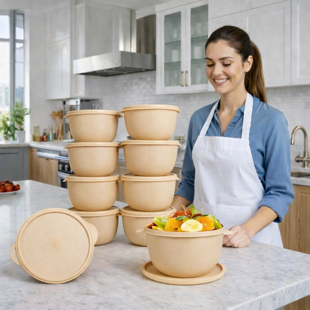 KIT POTES HERMETICOS COZINHA 10 POTE REDONDOS BOLL 500ML em Oferta na Shopee