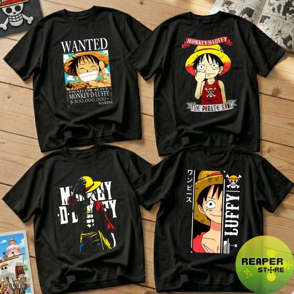 Camisetas Anime One Piece Luffy Varias Estampas Mangá Otaku 100% Algodão Tamanhos Plus Size Fio 30.1 Envio Rapido em Oferta na Shopee