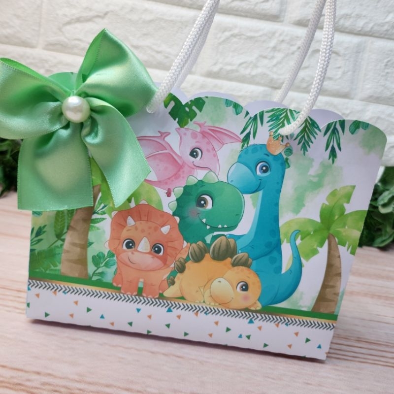 Sacolinha Dinossauro Baby Personalizada l Sacolinha l Lembrancinha l Festa infantil l Festa DinoBaby