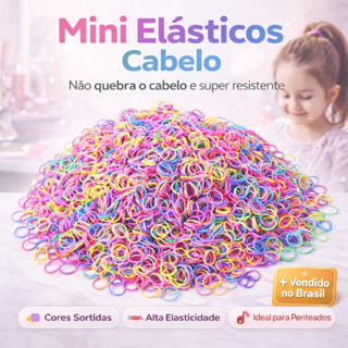 Kit 500/1000/1500/2000 Elásticos de Silicone Cabelo Infantil, Rabo de Cavalo, Liguinha, Borrachinha em Oferta na Shopee