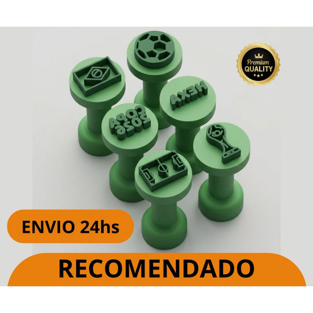 Carimbo para Brigadeiro - Brigadeiro gourmet Copa do Mundo - Futebol - COPA - BRASIL - HEXA - Kit com 6 unidades