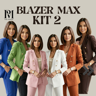 kit blazer max longo 2 peça . blazer moderno feminino blazer feminino tendência blazer feminino SOCIAL
