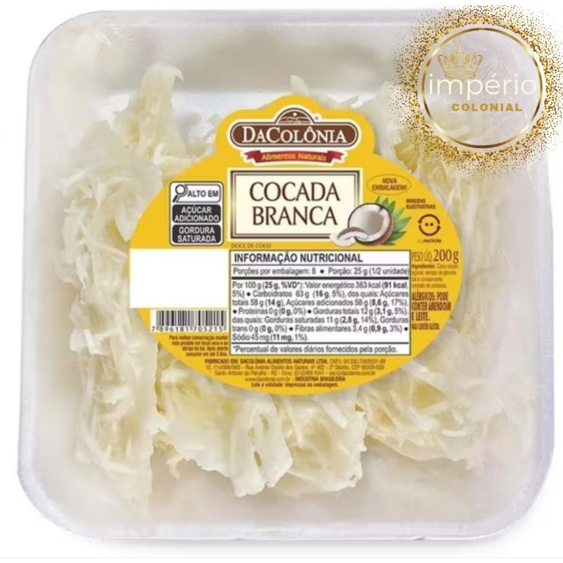 Cocada Branca na bandeja kit3