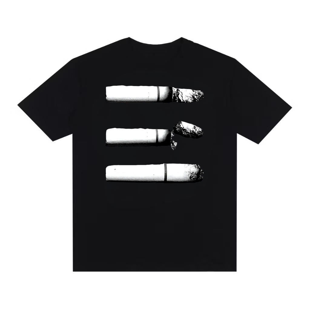 Camiseta Streetwear Street Camisa Over Y2K Emo Gótico Rap Hip Hop Punk Cigarro Trap Largo Oversized Rock