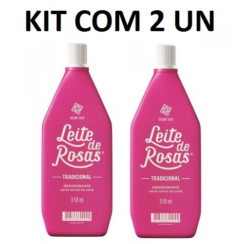 Kit c/2 Leite de Rosas 310ml Tradicional Original Antisséptico Oferta Envio Imediato