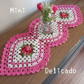 Mini centrinho de mesa de crochê para mesinha de centro e aparador em Oferta na Shopee